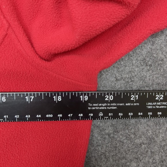 LL Bean Red Fleece Quarter Zip Pullover Sweatshirt Size S - Picture 7 of 9